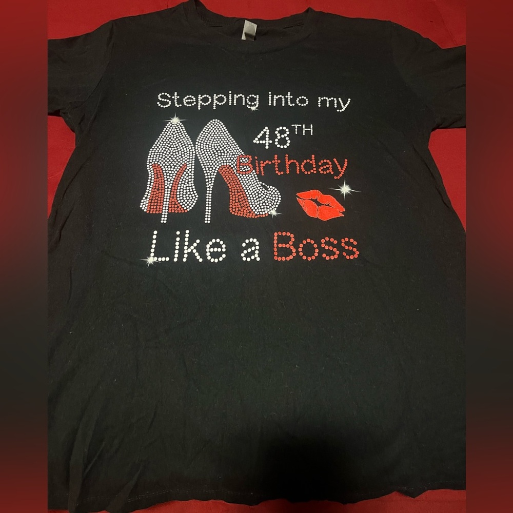 Birthday Tee Short Sleeve. Black Size: Small Good Condition !